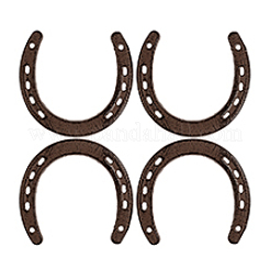 4 шт. чугунных настенных украшений в виде подковы&nbsp;AJEW-PH0007-62