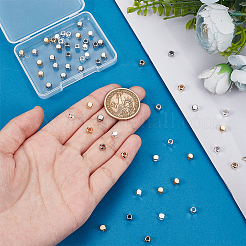 60 шт. 3-х цветные бусины из нержавеющей стали 304 STAS-UN0025-19