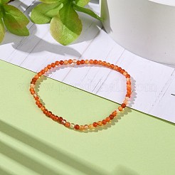 Мини-браслеты из бусин из натурального сердолика BJEW-JB07669-06