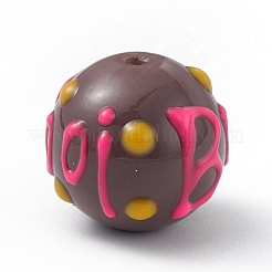 Непрозрачные окрашенные стеклянные бусины GLAA-B001-01G