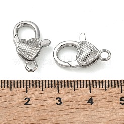 Сердце латуни омаров коготь застежками&nbsp;KK-H256-03P-03