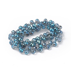 Прозрачные стеклянные бусины гальваническим пряди&nbsp;EGLA-F152A-FR02