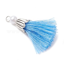 5 шт. 5-х цветные подвески-кисточки из полиэстера (хлопка) ручной работы PALLOY-JF04471