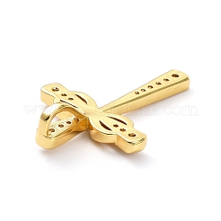 Латунные микропаве прозрачные подвески с фианитом ZIRC-L100-093G