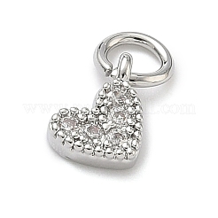 Латунные микро проложить кубического циркония сердце подвески&nbsp;KK-C156-30P