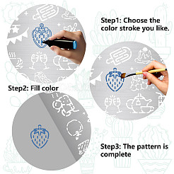 Трафареты для резки металла из нержавеющей стали&nbsp;DIY-WH0289-082