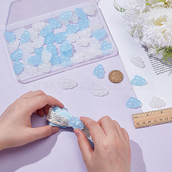 50шт 2 цвета прозрачные кабошоны из смолы&nbsp;RESI-WR0001-15