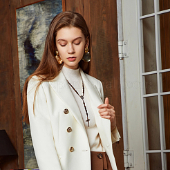 2шт 2 цвета сплава религиозный крест распятие кулон ожерелье комплект NJEW-FI0001-38