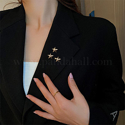 10 шт. латунные броши-звезды&nbsp;JEWB-BBC0001-06G