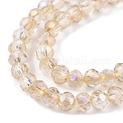 Стеклянные бусины с гальваническим покрытием &nbsp;EGLA-T021-03J