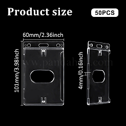 Прямоугольная пластиковая крышка держателя удостоверения личности AJEW-WH0556-03D