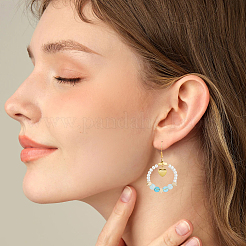 50шт 2 цвета латунные бусины&nbsp;KK-BBC0017-31