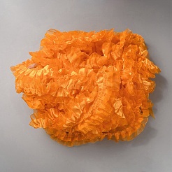 2-слойная лента из полиэстера со складками и кружевной отделкой.&nbsp;DIY-WH0308-454A