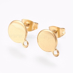 Ионное покрытие (ip) 304 нержавеющая сталь гвоздики фурнитура для сережек&nbsp;STAS-G178-02G-8mm