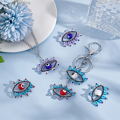 6шт 3 цвета подвески из стеклянного бисера PALLOY-GO00026