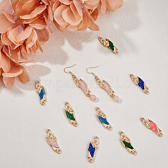 30 шт. 5 цвета религиозные цинковый сплав эмалированные соединительные подвески&nbsp;ENAM-FH0001-76