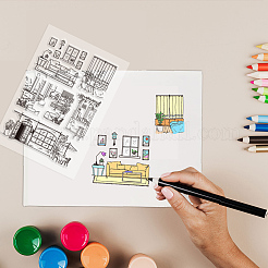 ПВХ пластиковые прозрачные штампы DIY-WH0448-0105