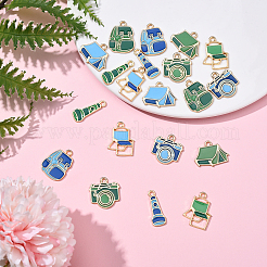 20 шт. 10 стиля серии кемпингового снаряжения эмалированные подвески из сплава&nbsp;FIND-YW0007-24