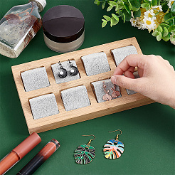 Деревянная доска для сережек с 8 сеткой EDIS-WH0016-010A