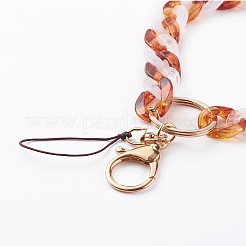 Двухцветные акриловые мобильные ремни-цепочки HJEW-JM00450