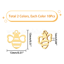 20 шт. подвески из нержавеющей стали 201 двух цветов&nbsp;STAS-DC0010-58