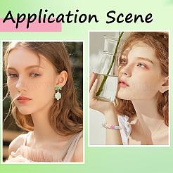 60 шт. флокированные непрозрачные акриловые бусины&nbsp;MACR-SC0002-37