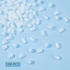 100 шт. прозрачный пластиковый колпачок для шприца&nbsp;AJEW-OC0002-97