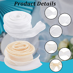 2 рулон 2-х цветной полиэстеровой шифоновой ленты DIY-CP0010-72