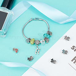 36 шт. 6-цветная информационная лента из сплава со стразами и большими отверстиями MPDL-CA0001-04