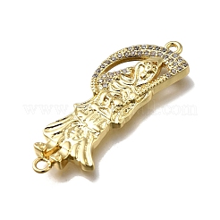 Латунные прозрачные кубические цирконии мрачный жнец соединительные подвески&nbsp;KK-C090-36G-01