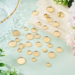 60 шт. 6 стиля оправы для кабошонов из нержавеющей стали 304 STAS-CD0001-11