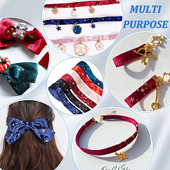 12м двухцветная двухсторонняя полиэстеровая бархатная лента LCW-AR0001-01