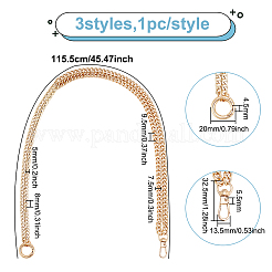 3 шт. двухцветные литые двухслойные цепи для джинсовых брюк FIND-WR0009-40