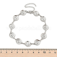 Браслеты Vortex Link из нержавеющей стали 304 для мужчин и женщин&nbsp;BJEW-D042-27P