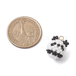 Подвески-панды из стеклянных бусин&nbsp;PALLOY-MZ00941