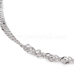 304 нержавеющая сталь сингапурская цепочка браслет изготовление AJEW-JB01321-02