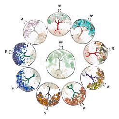 10шт 10 стильные подвески из смешанных драгоценных камней G-PH0019-19