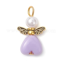 Подвески-ангелы из искусственного жемчуга из акрила и АБС-пластика&nbsp;PALLOY-JF04466-01