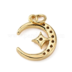 Латунные микропаве прозрачные подвески с фианитом&nbsp;KK-WH0035-69