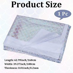 Полиэстеровая ткань с рыбьей чешуей&nbsp;DIY-WH20063-038A