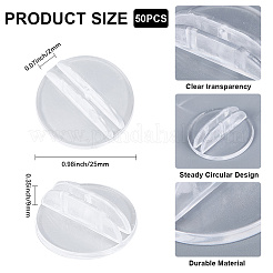 50 шт. Пластиковые держатели для именных карточек AJEW-CP0009-07