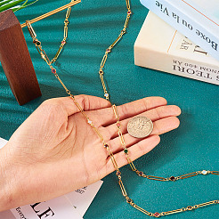 1 пакет настоящих цепочек из латунных звеньев овальной и плоской круглой формы с покрытием из 16-каратного золота&nbsp;CHC-TA0001-22