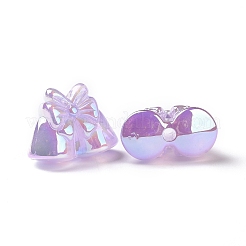 Светящиеся УФ-покрытие радужные переливающиеся акриловые бусины&nbsp;OACR-P016-07