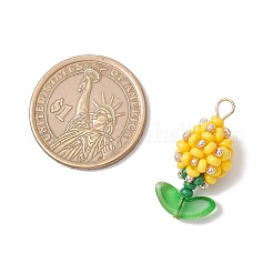 Подвески-бутоны из стеклянных бусинок&nbsp;PALLOY-MZ00760-03