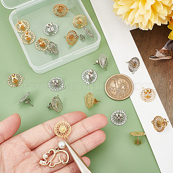 24 шт. 2 цвета фурнитура для сережек-гвоздиков из нержавеющей стали 304&nbsp;STAS-UN0040-82