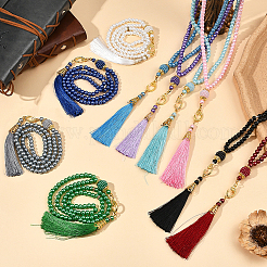 10 шт. 10-х цветные круглые стеклянные бусины с имитацией жемчуга&nbsp;AJEW-SC0031-47