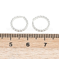 Серьги-кольца из латуни с витым кольцом EJEW-F378-01S