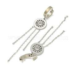 Серьги-кольца из нержавеющей стали 304 EJEW-G400-46P