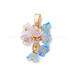 8 шт. цветочные акриловые подвески PALLOY-JF03591