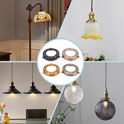 4шт 4 цвета железный абажур стопорное кольцо FIND-FG0002-64